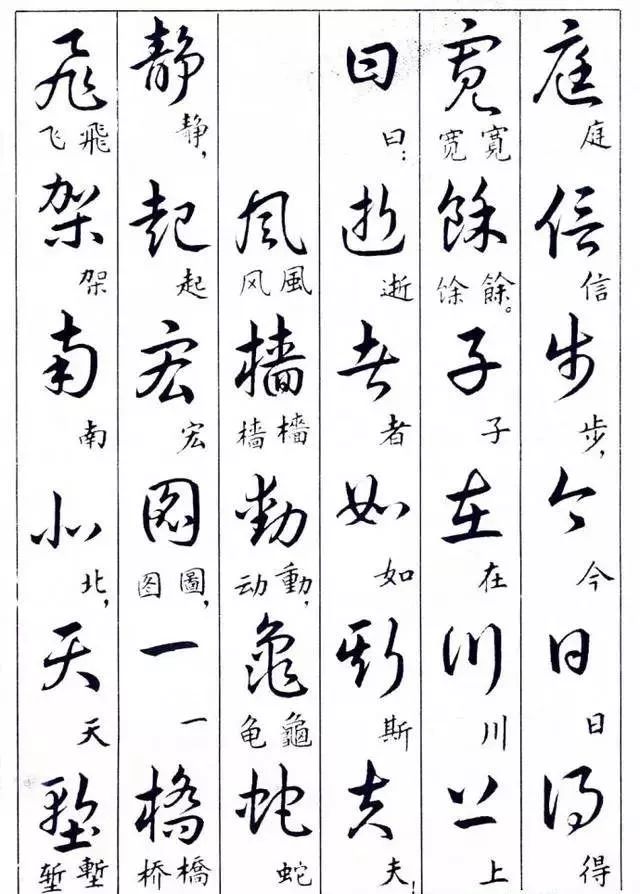 毛主席草書楷字對(duì)照表(圖6)