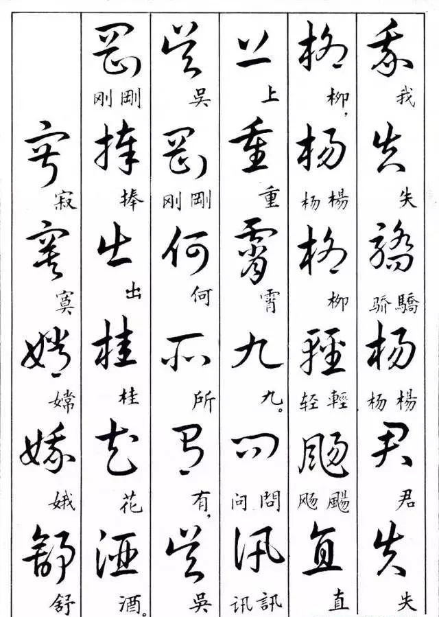 毛主席草書楷字對(duì)照表(圖8)