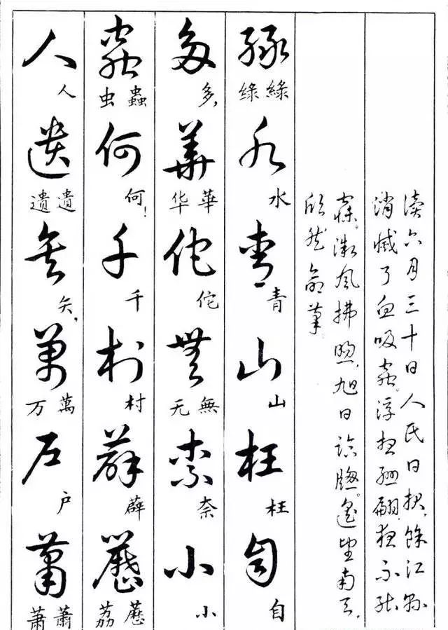 毛主席草書楷字對(duì)照表(圖10)