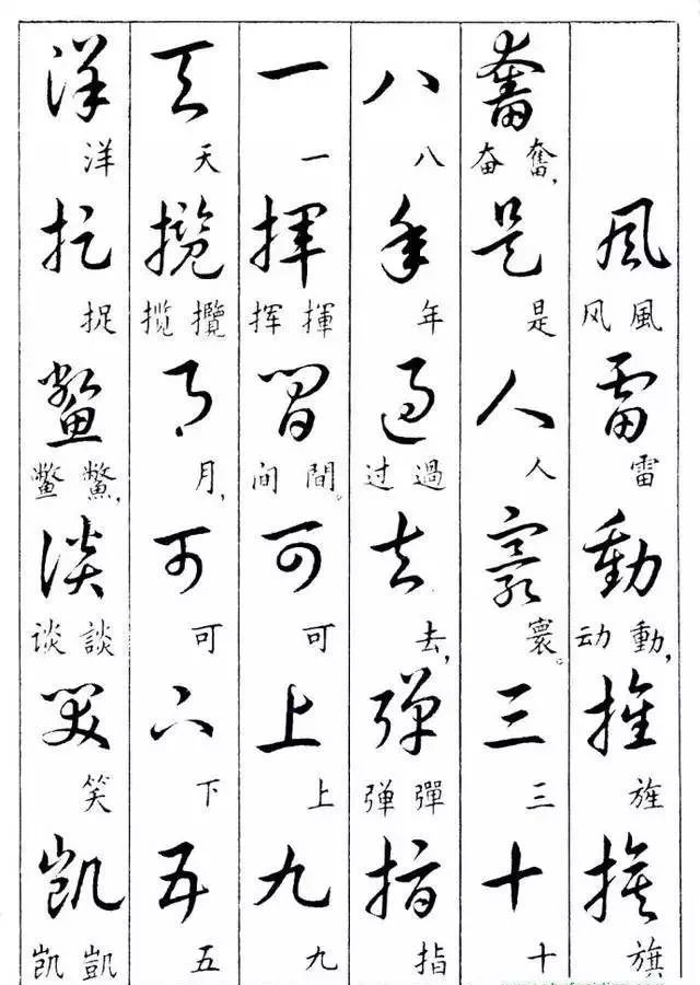 毛主席草書楷字對(duì)照表(圖36)