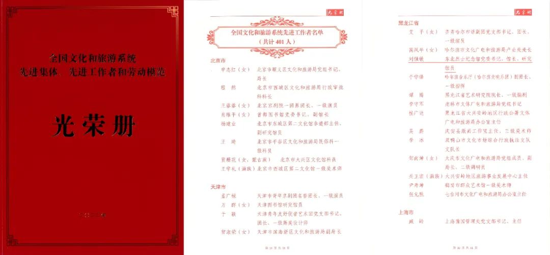 東北烈士紀(jì)念館榮膺全國文化和旅游系統(tǒng)先進(jìn)集體、先進(jìn)工作者兩項殊榮(圖3)