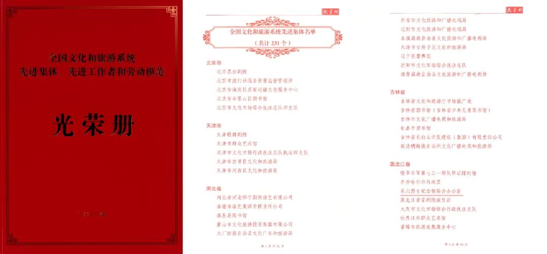 東北烈士紀(jì)念館榮膺全國文化和旅游系統(tǒng)先進(jìn)集體、先進(jìn)工作者兩項殊榮(圖6)