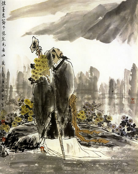 飲酒其五.jpg 人民日?qǐng)?bào):五千年來(lái)高水平的40首詩(shī)詞(圖13)