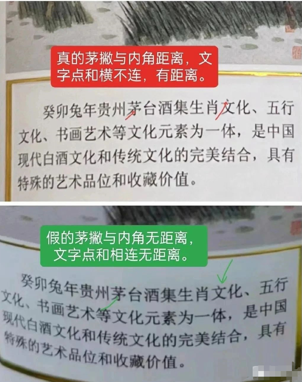 教您識別真假兔年茅臺(圖6) 教您識別真假兔年茅臺(圖6)