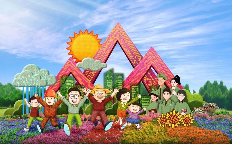 國慶花壇方案公布：大花籃里首次裝上了(圖3)