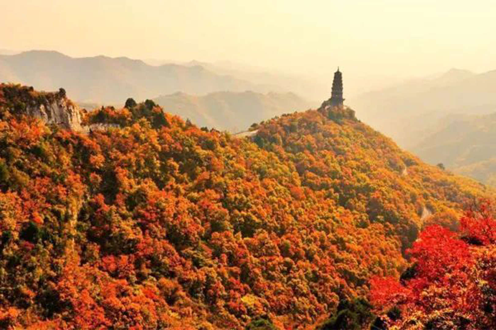 好美！襄垣仙堂山：紅葉滿山惹人“醉”(圖1)
