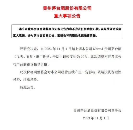 重磅！茅臺突然提價(jià)，出廠價(jià)都提了，市場指導(dǎo)價(jià)還會遠(yuǎn)嗎？(圖1)
