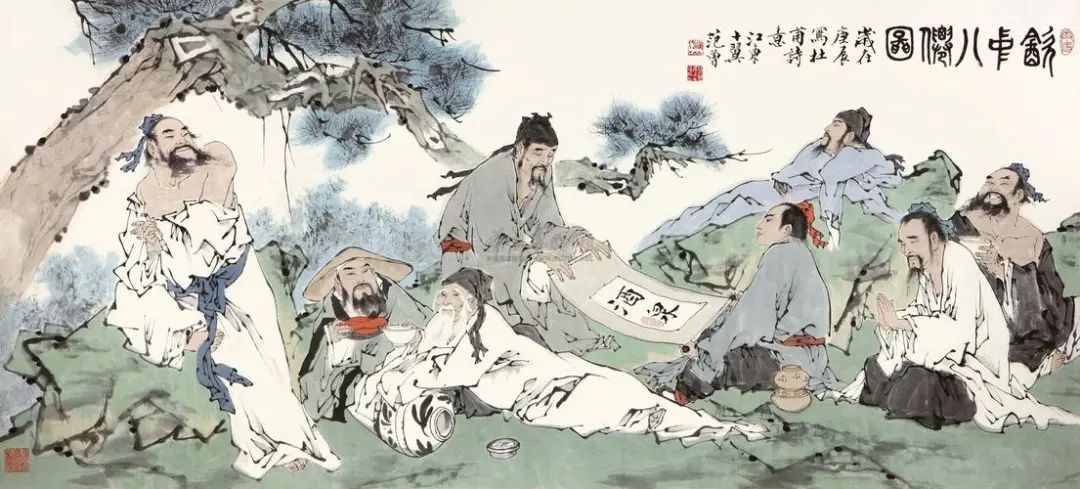 飲中八仙.jpg 歷史上著名的十大酒局(圖5)