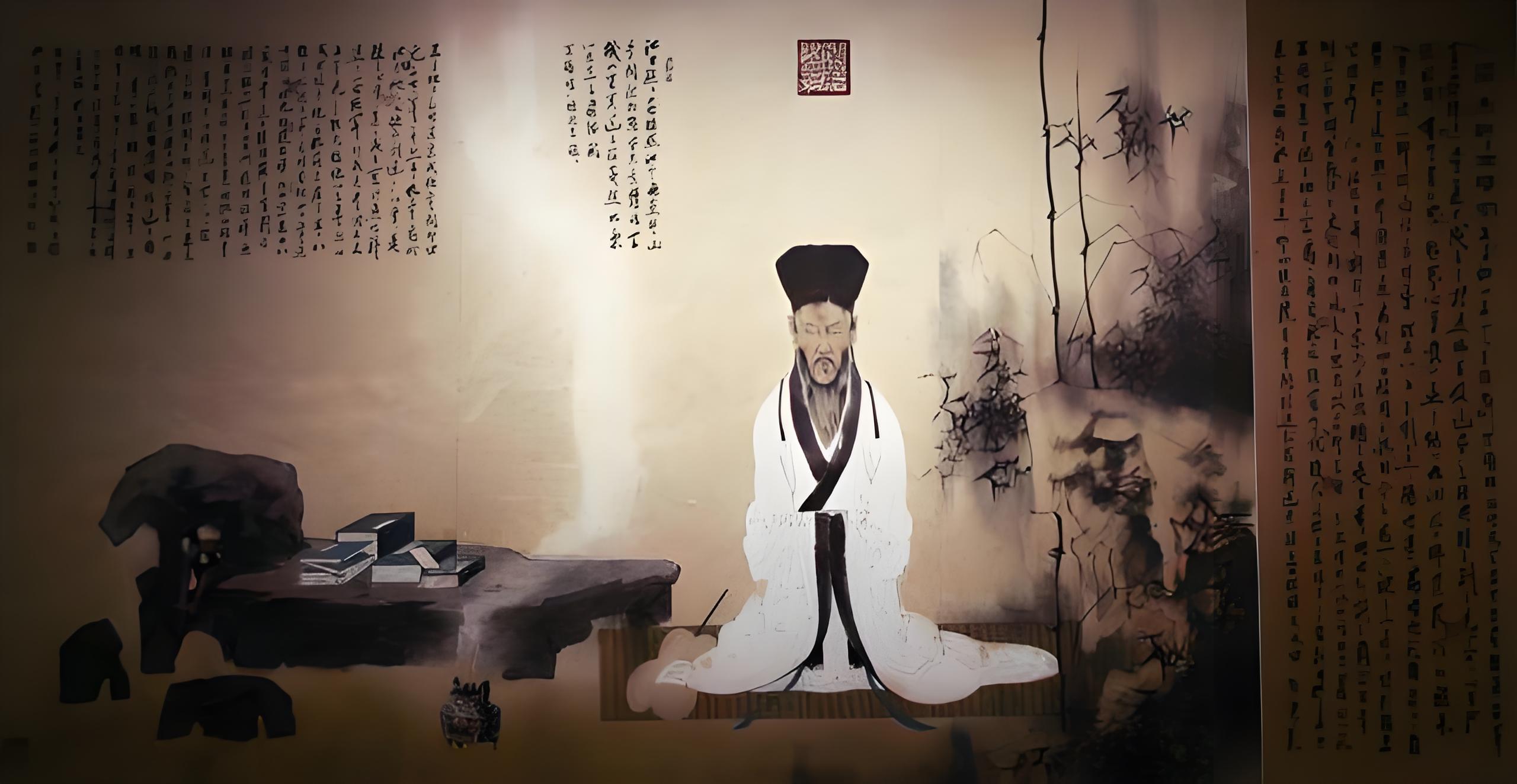 王陽明在龍場悟道.jpg 王守仁《?龍岡漫興五首 · 其一》(圖7)