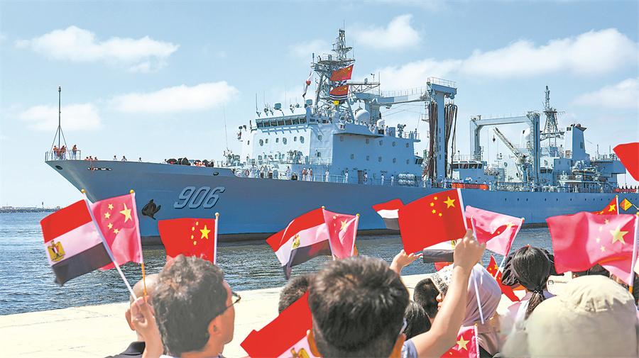 我海軍第46批護航編隊焦作艦洪湖艦訪問埃及/8月陸海軍訓(xùn)練日常報道(圖1)