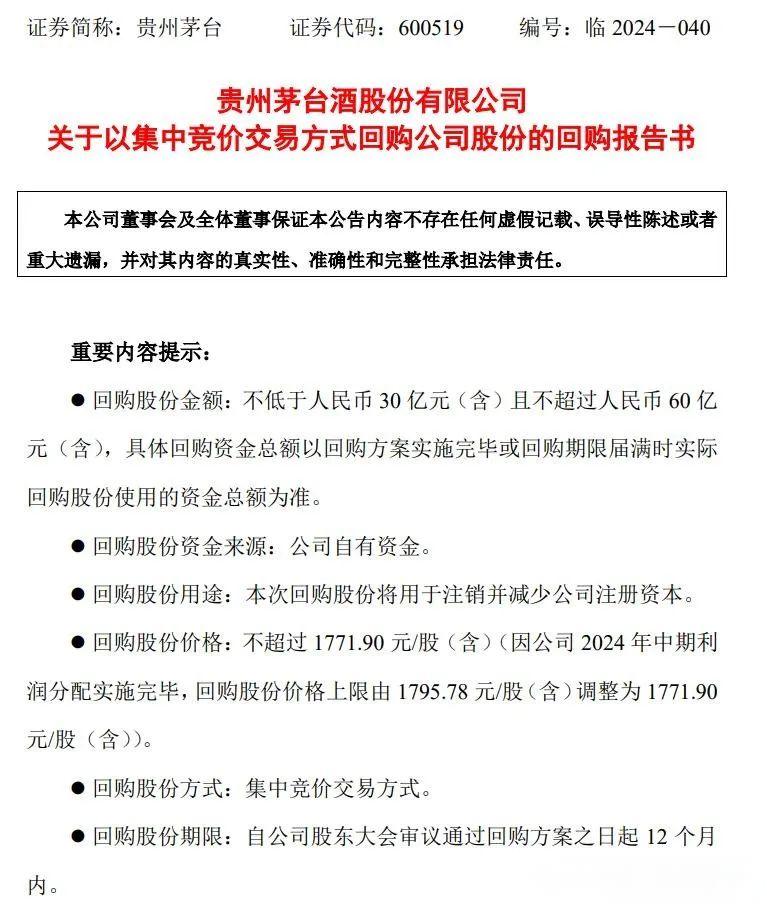 貴州茅臺突發(fā)公告！今日茅臺價格2024.12.29 飛天上漲！(圖1)