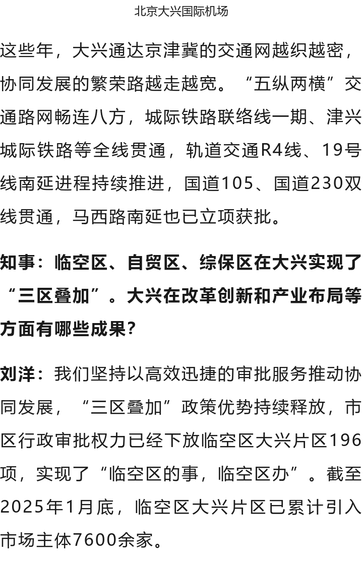北京大興區(qū)區(qū)長劉洋：全力建設(shè)“協(xié)同發(fā)展示范區(qū)、繁榮開放國門新城”(圖5)