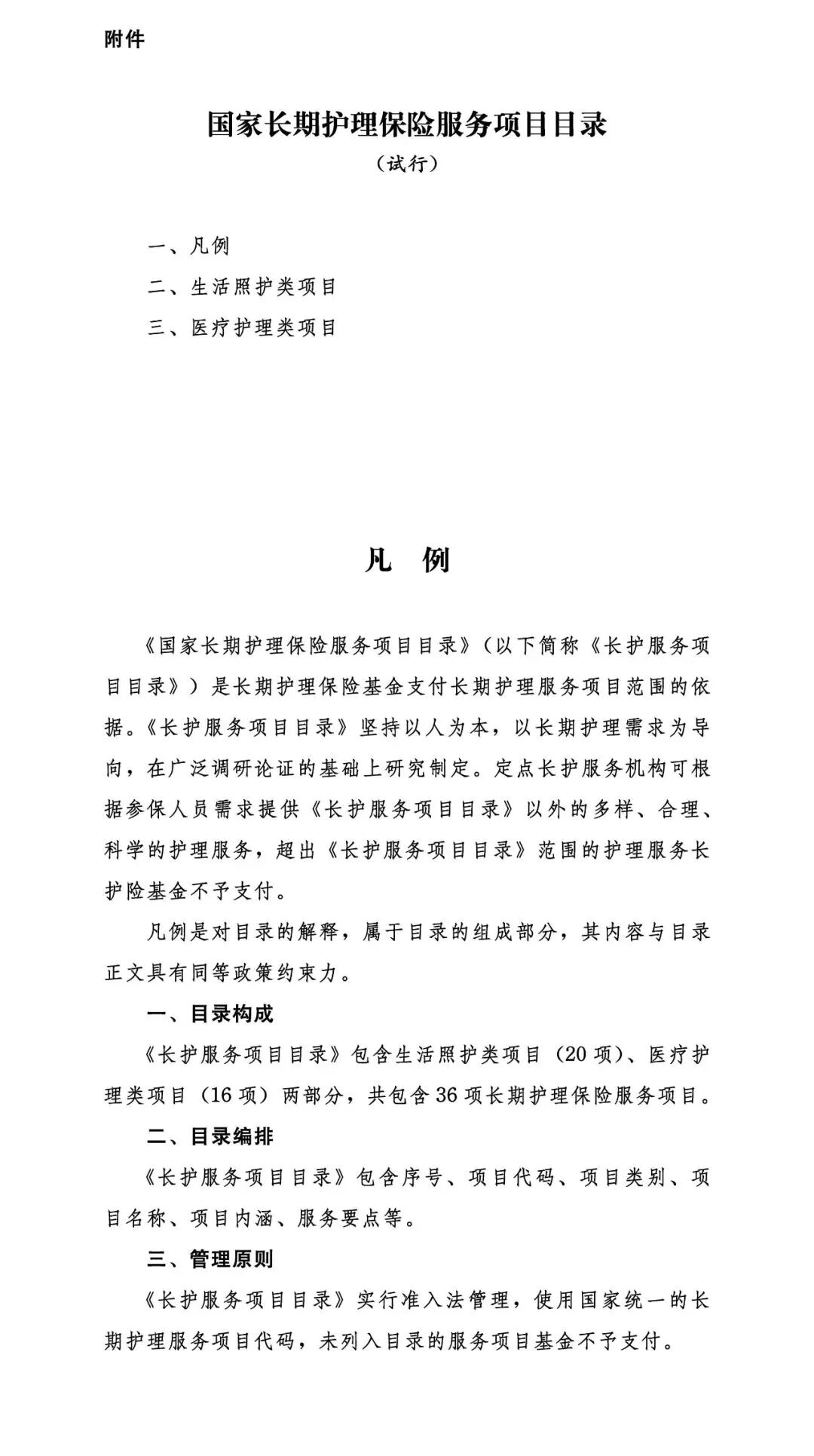 國家醫(yī)療保障局關于印發(fā)《國家長期護理保險服務項目目錄（試行）》的通知(圖2)