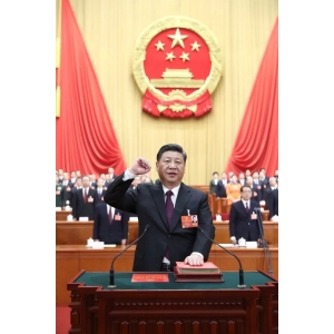 習(xí)近平全票當(dāng)選為中華人民共和國(guó)主席、中華人民共和國(guó)中央軍事委