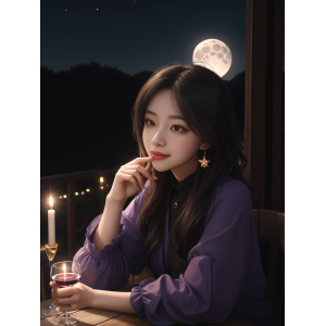 酒中月，杯中酒