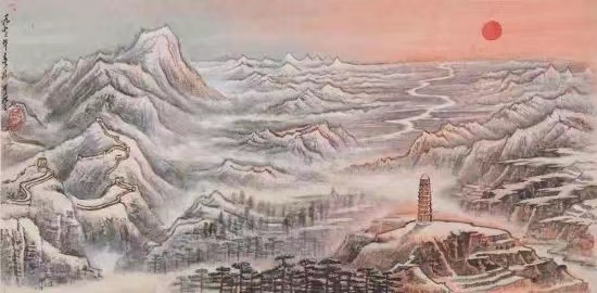 毛主席經(jīng)典詩詞入畫，大氣磅礴，美不勝收（建國初期和長征題材作品）(圖6)