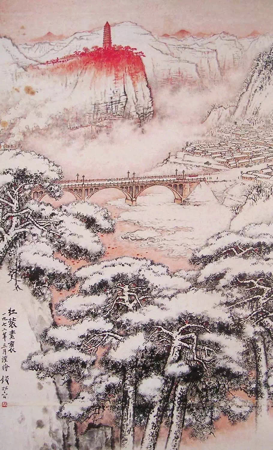 毛主席經(jīng)典詩詞入畫，大氣磅礴，美不勝收（建國初期和長征題材作品）(圖8)