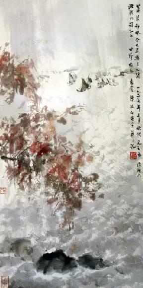 毛主席經(jīng)典詩詞入畫，大氣磅礴，美不勝收（北戴河以及韶山題材作品）(圖3)