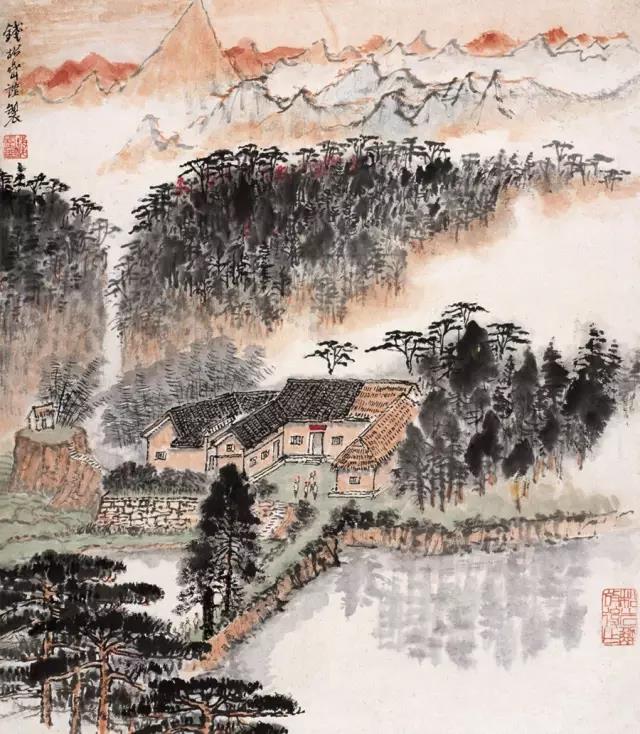 毛主席經(jīng)典詩詞入畫，大氣磅礴，美不勝收（北戴河以及韶山題材作品）(圖10)