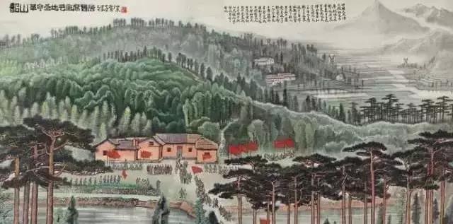 毛主席經(jīng)典詩詞入畫，大氣磅礴，美不勝收（北戴河以及韶山題材作品）(圖8)