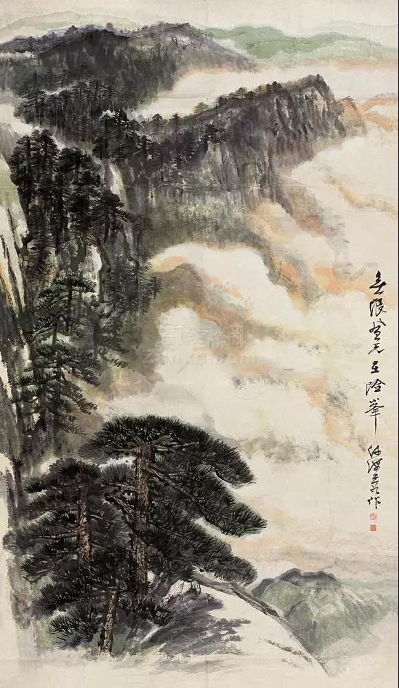 毛主席經(jīng)典詩詞入畫，大氣磅礴，美不勝收（無限風(fēng)光在險峰）(圖7)