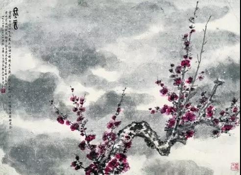 毛主席經(jīng)典詩詞入畫，大氣磅礴，美不勝收（七律·冬云,卜算子·詠梅,蝶戀花·答李淑一）(圖1)