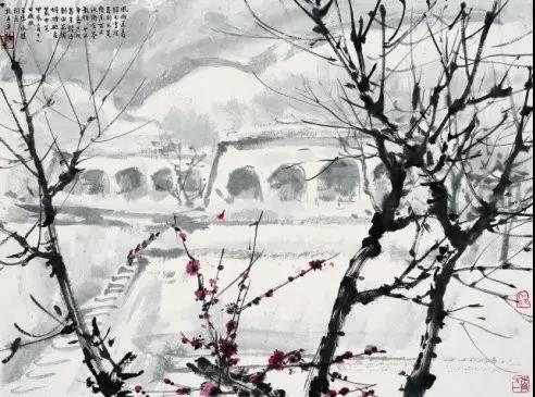 毛主席經(jīng)典詩詞入畫，大氣磅礴，美不勝收（七律·冬云,卜算子·詠梅,蝶戀花·答李淑一）(圖2)